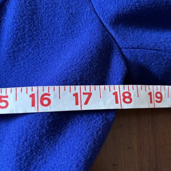 East 5th Ave Blue Lined Wool Blend Jacket Size Small Pea coat - Picture 6 of 8